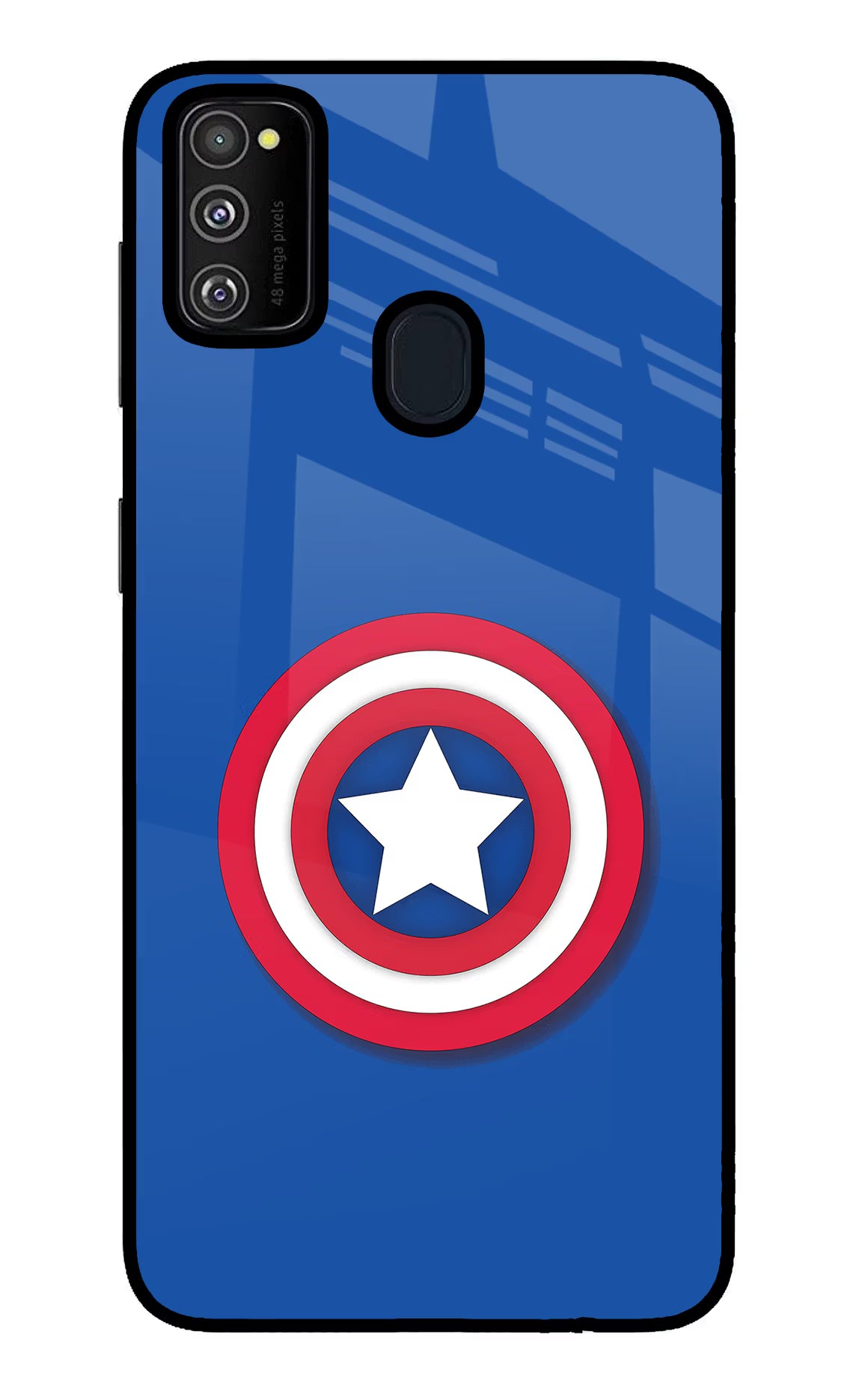 Shield Samsung M30s Glass Case Back Cover by Casekaro