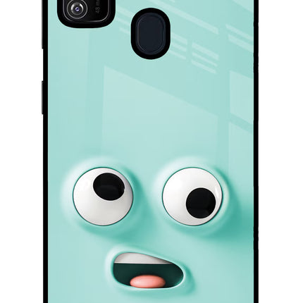 Funny Cartoon Samsung M30s Glass Case Back Cover by Casekaro