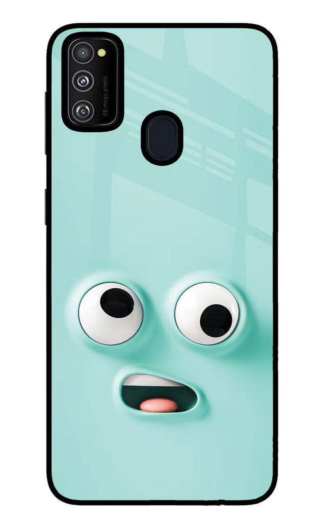 Funny Cartoon Samsung M30s Glass Case Back Cover by Casekaro