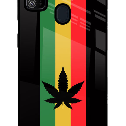 Weed Flag Samsung M30s Glass Case Back Cover by Casekaro