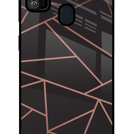 Geometric Pattern Samsung M30s Glass Case Back Cover by Casekaro