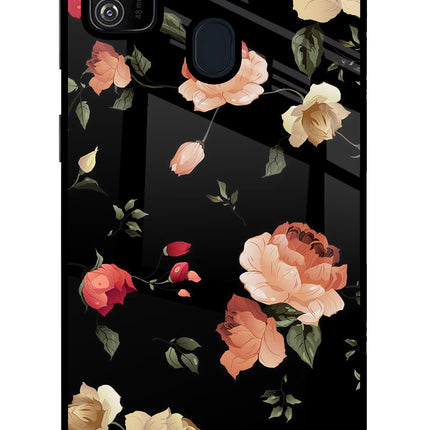 Flowers Samsung M30s Glass Case Back Cover by Casekaro