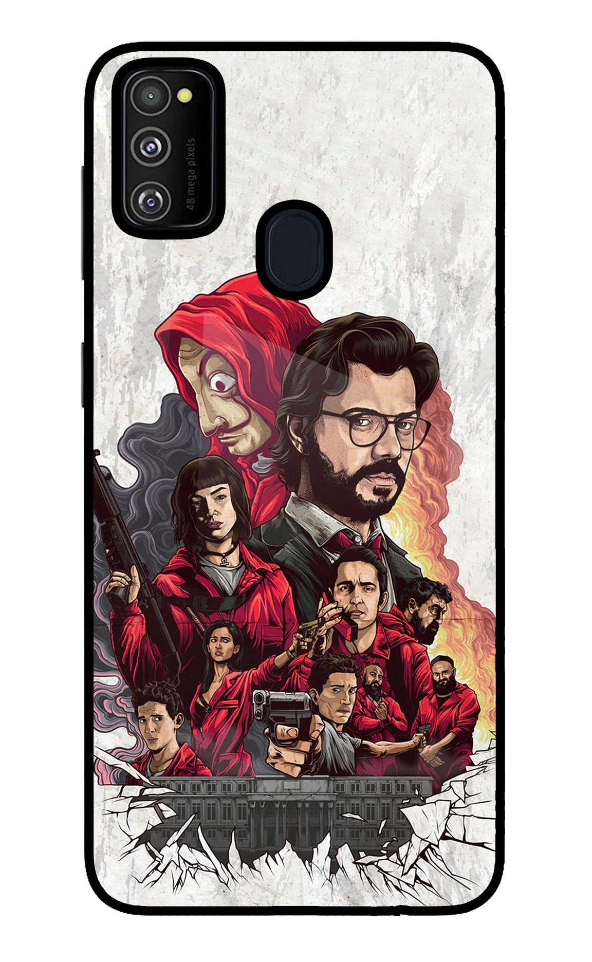 Money Heist Artwork Samsung M30s Back Cover