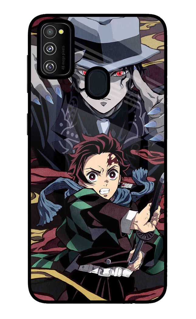 Demon Slayer Samsung M30s Glass Case Back Cover by Casekaro