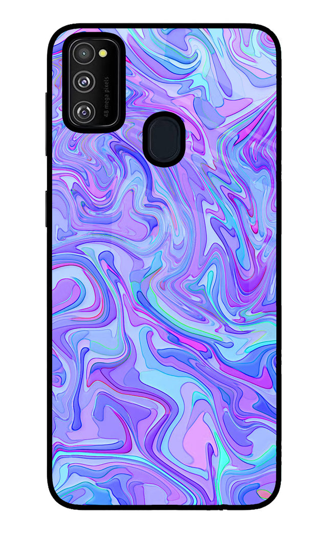 Glitter Samsung M30s Glass Case Back Cover by Casekaro