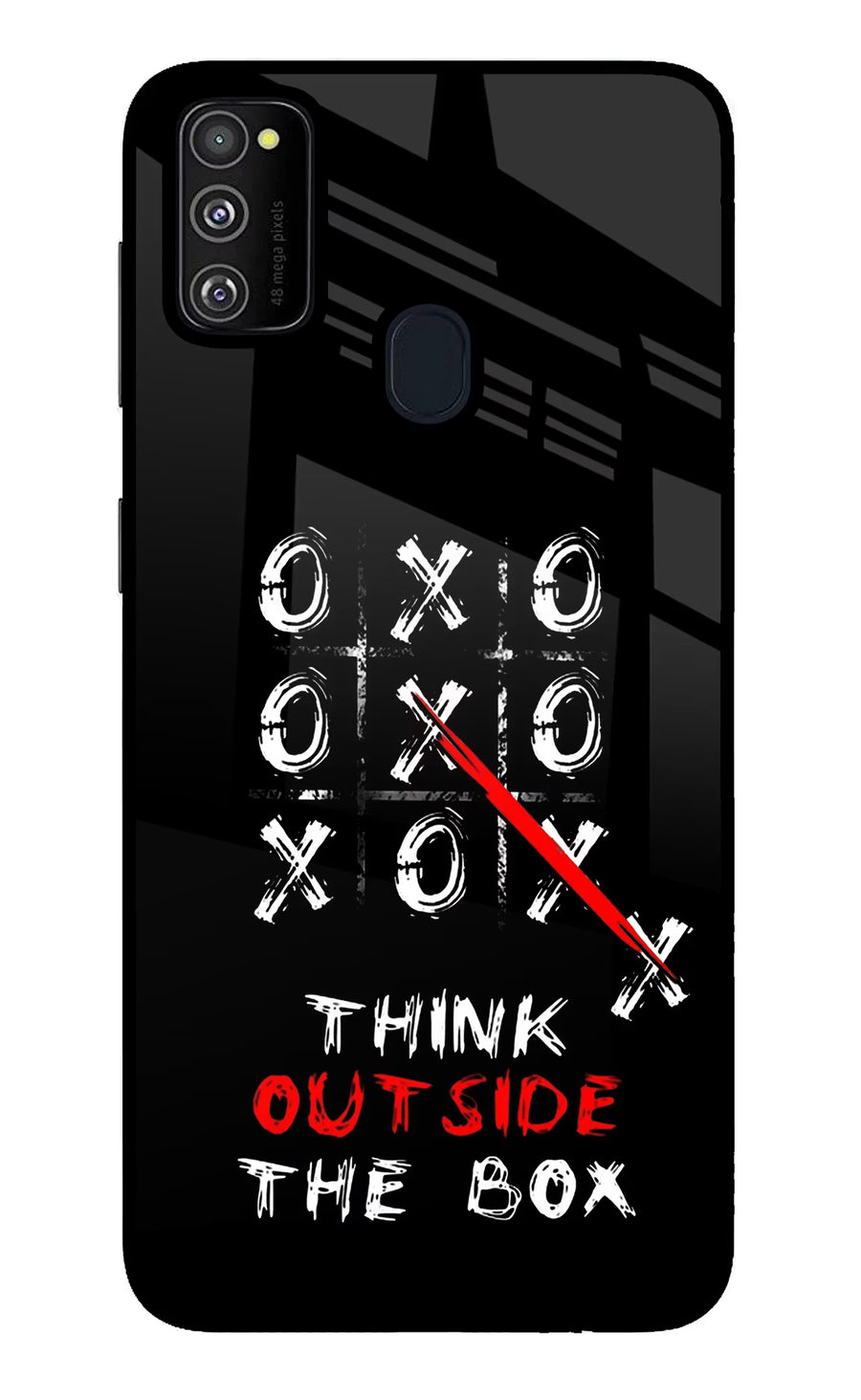 Think out of the BOX Samsung M30s Back Cover, Glass case