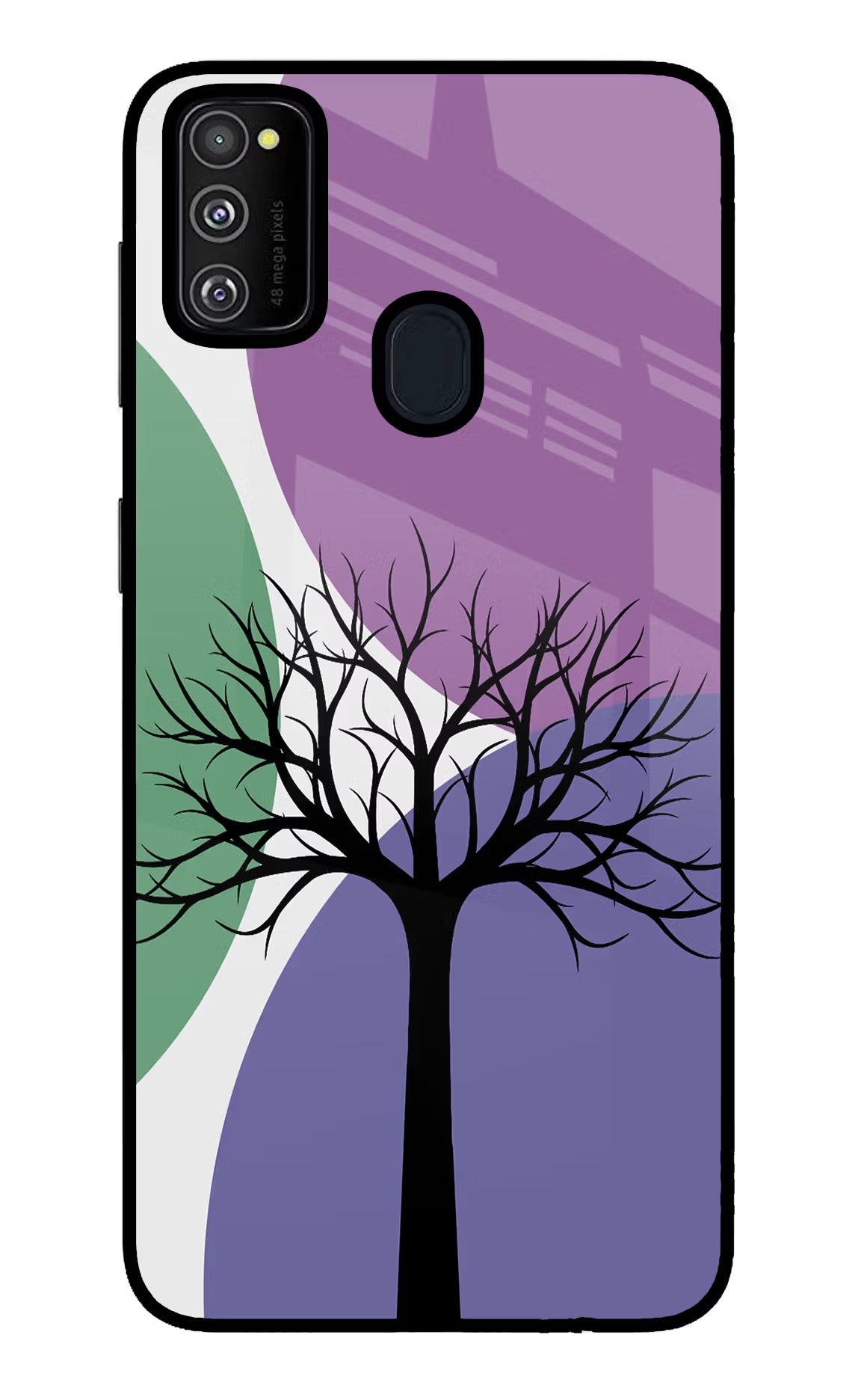 Tree Art Samsung M30s Glass Case Back Cover by Casekaro