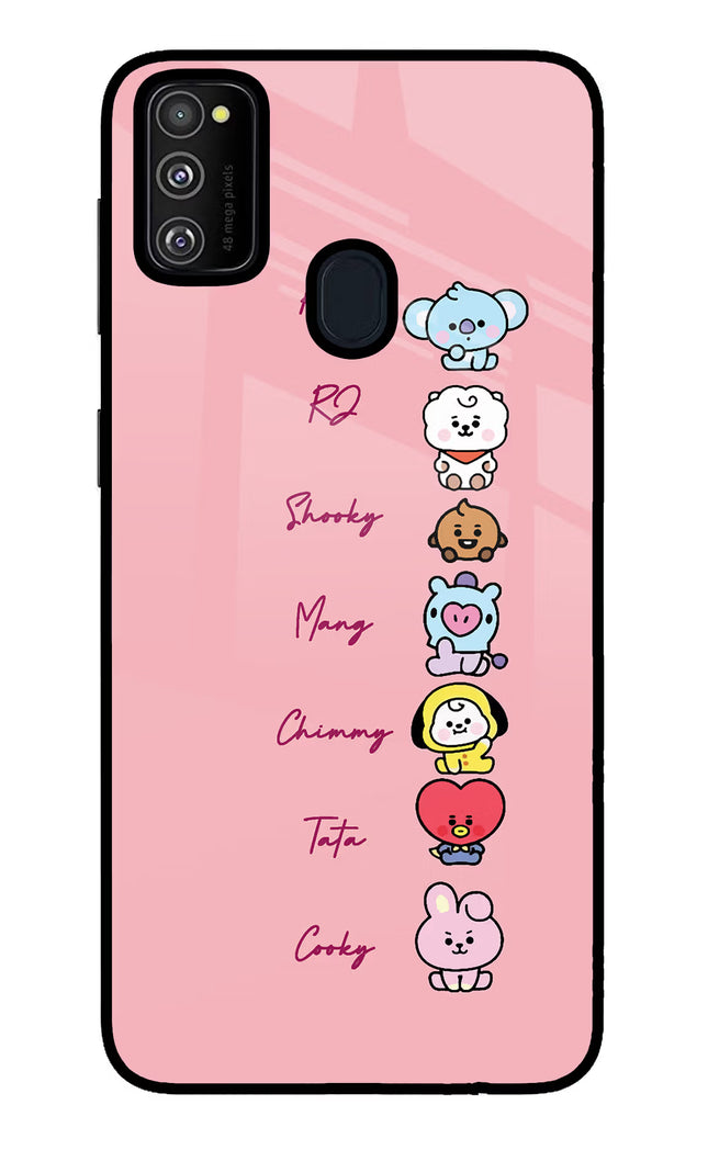 BTS names Samsung M30s Glass Case Back Cover by Casekaro