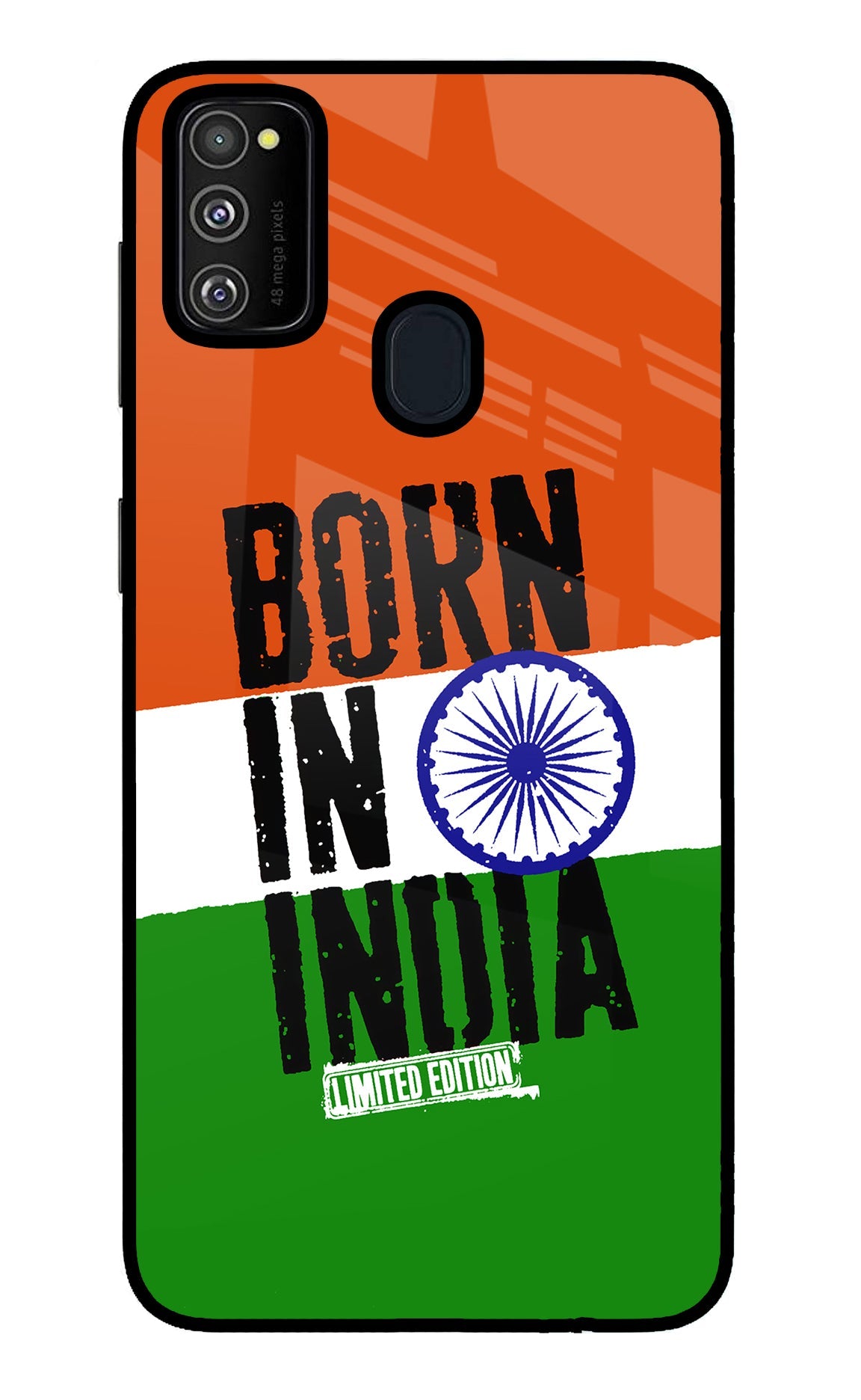 Born in India Samsung M30s Glass Case