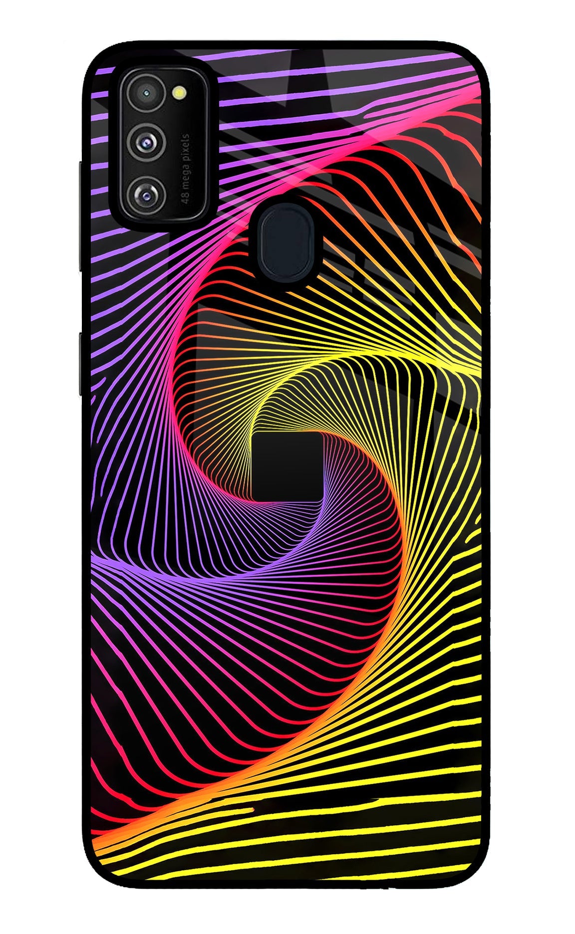 Colorful Strings Samsung M30s Glass Case