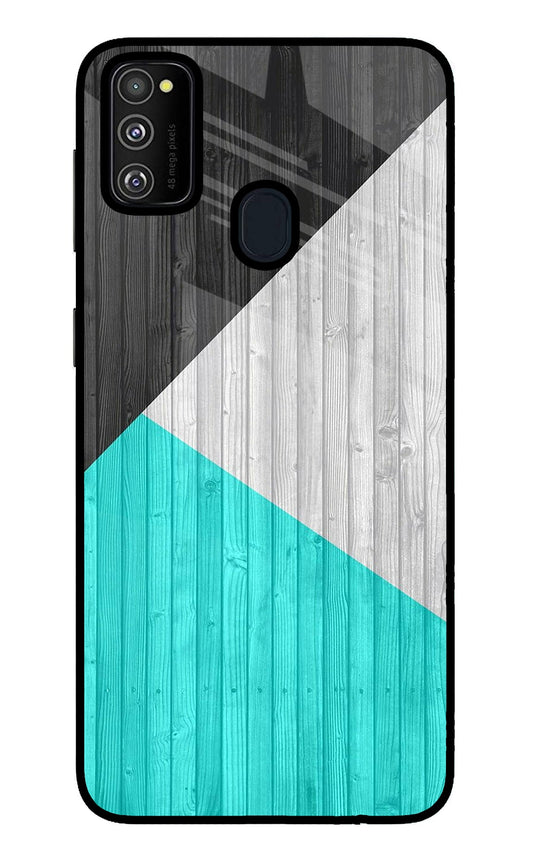 Wooden Abstract Samsung M30s Glass Case