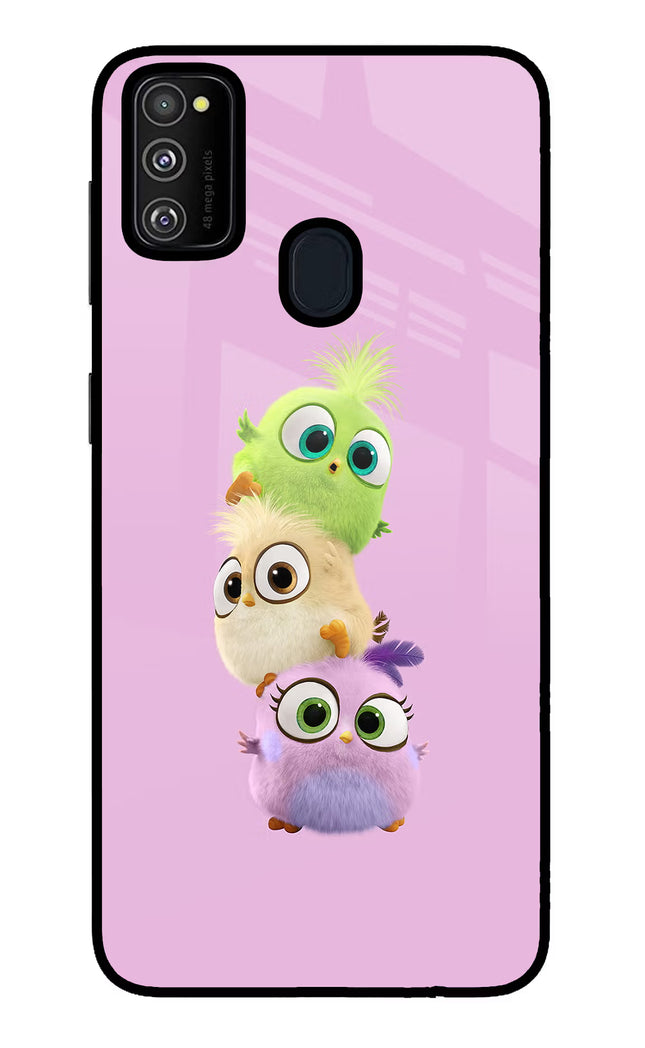 Cute Little Birds Samsung M30s Glass Case Back Cover by Casekaro