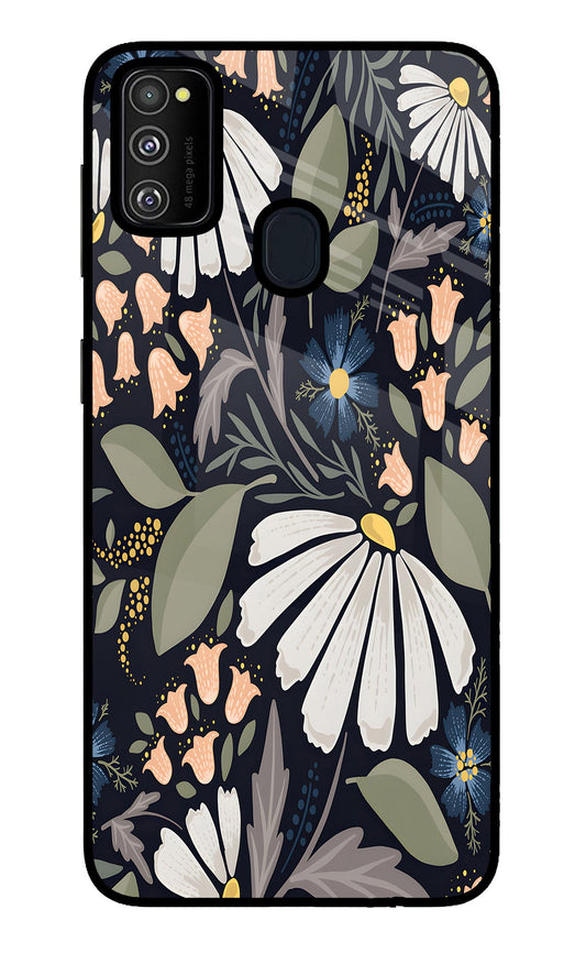 Flowers Art Samsung M30s Glass Case