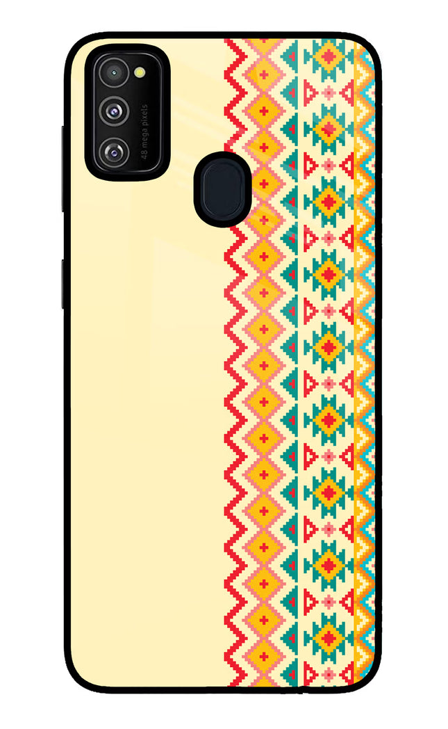Ethnic Seamless Samsung M30s Glass Case Back Cover by Casekaro