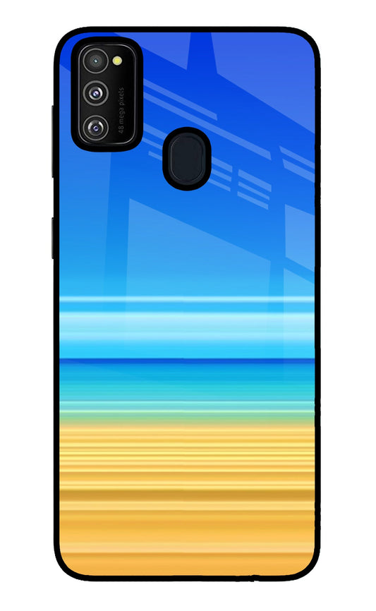 Beach Art Samsung M30s Glass Case