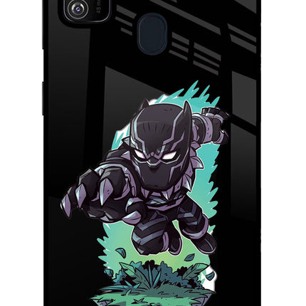 Black Panther Samsung M30s Glass Case Back Cover by Casekaro