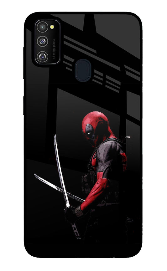 Deadpool Samsung M30s Glass Case