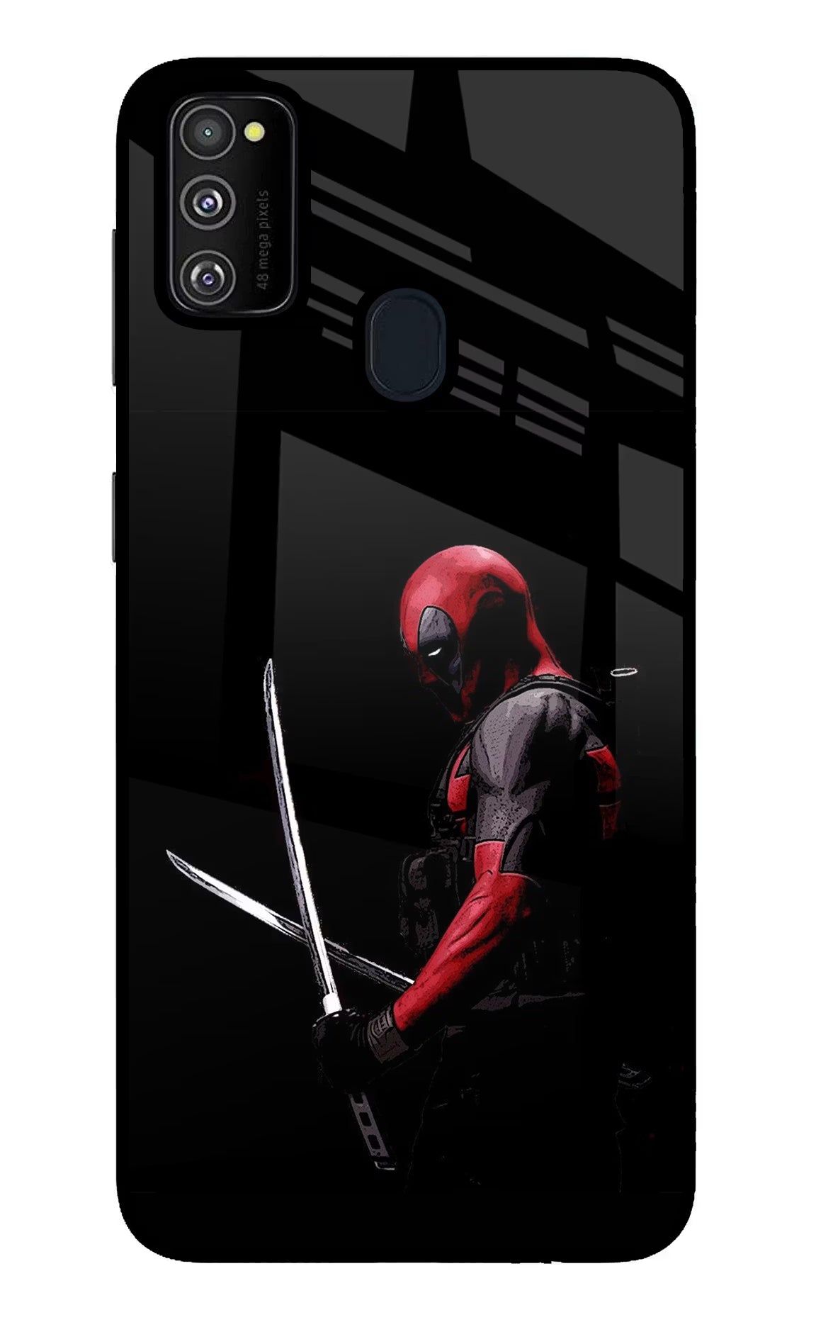 Deadpool Samsung M30s Glass Case Back Cover by Casekaro
