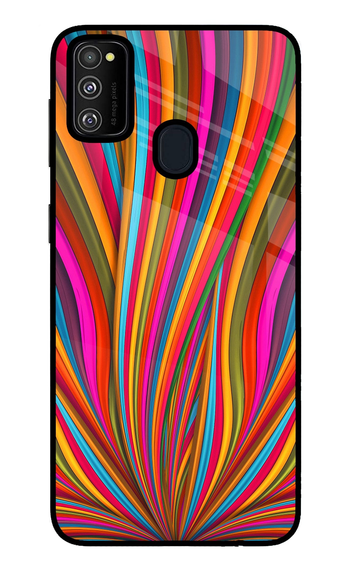 Trippy Wavy Samsung M30s Glass Case