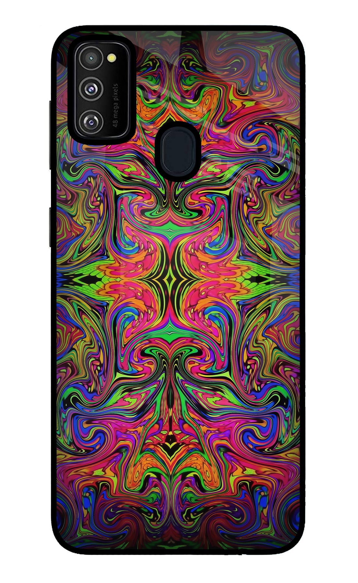 Psychedelic Art Samsung M30s Glass Case