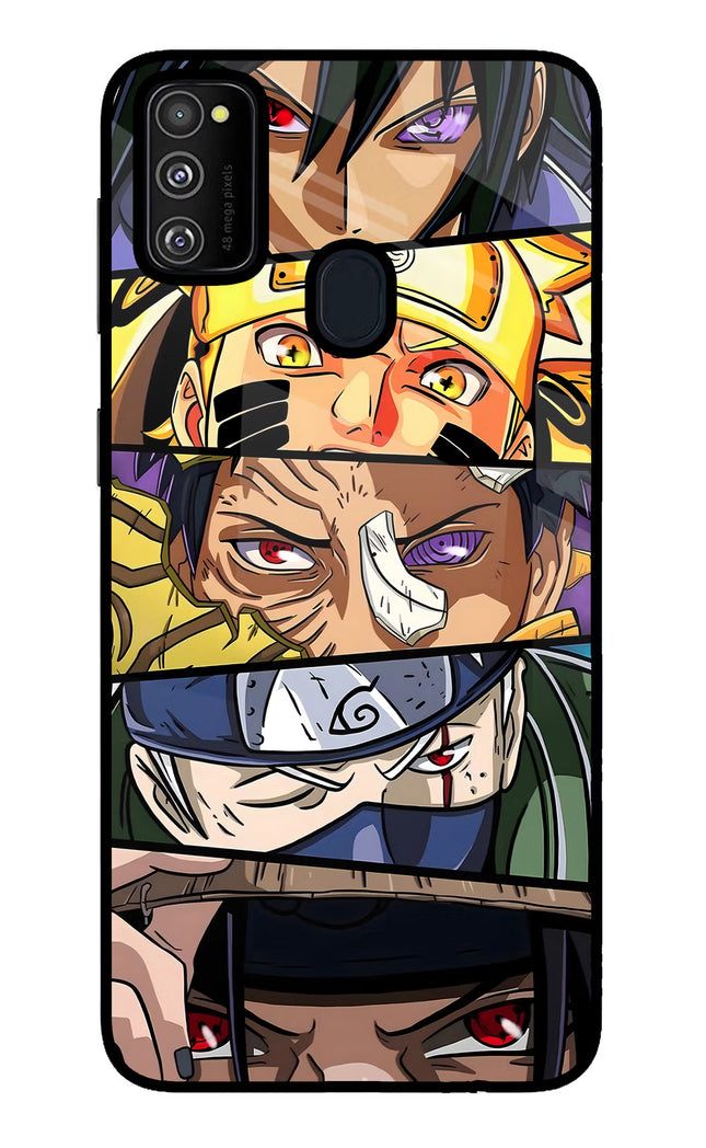 Naruto Character Samsung M30s Glass Case Back Cover by Casekaro