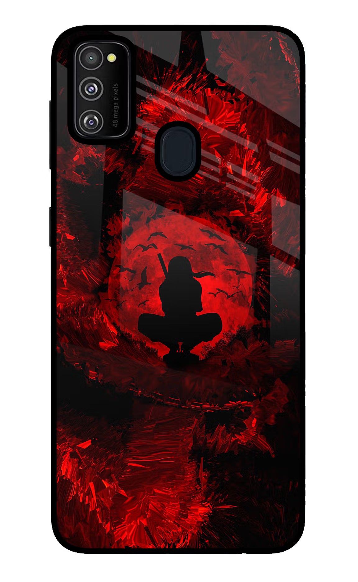 Itachi Uchiha Samsung M30s Glass Case Back Cover by Casekaro