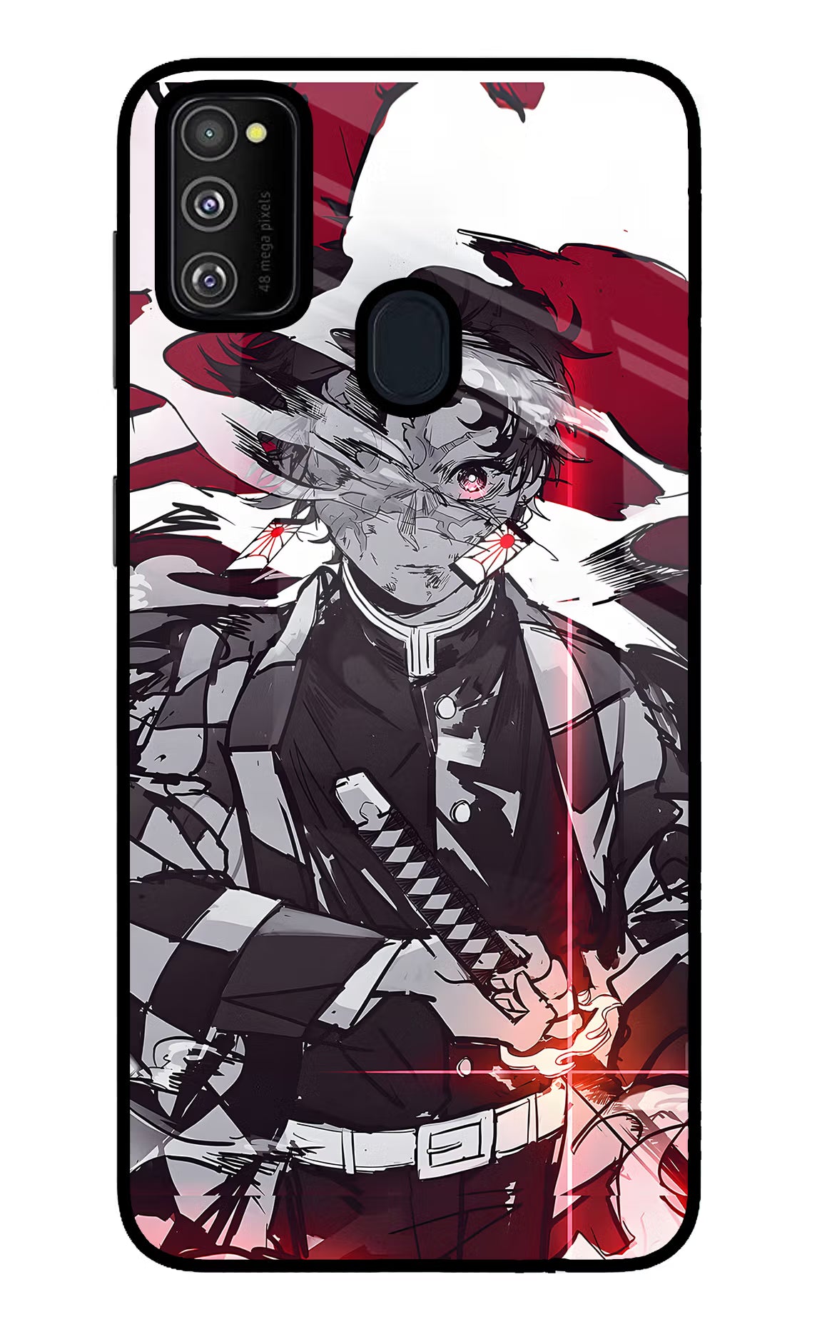 Demon Slayer Samsung M30s Glass Case Back Cover by Casekaro