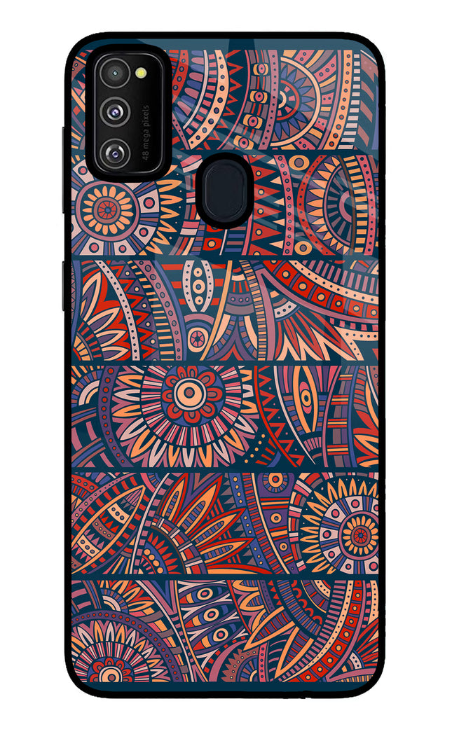African Culture Design Samsung M30s Glass Case Back Cover by Casekaro