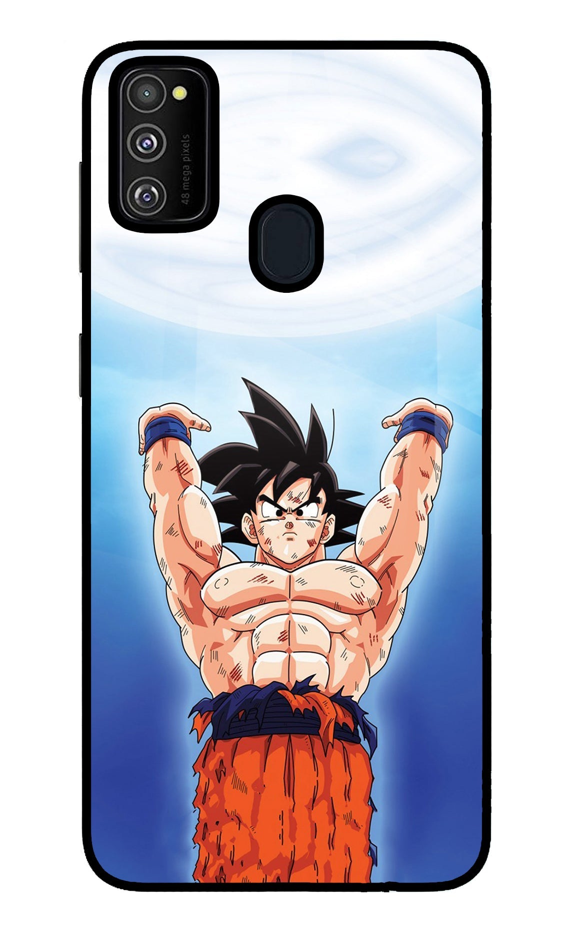 Goku Power Samsung M30s Glass Case