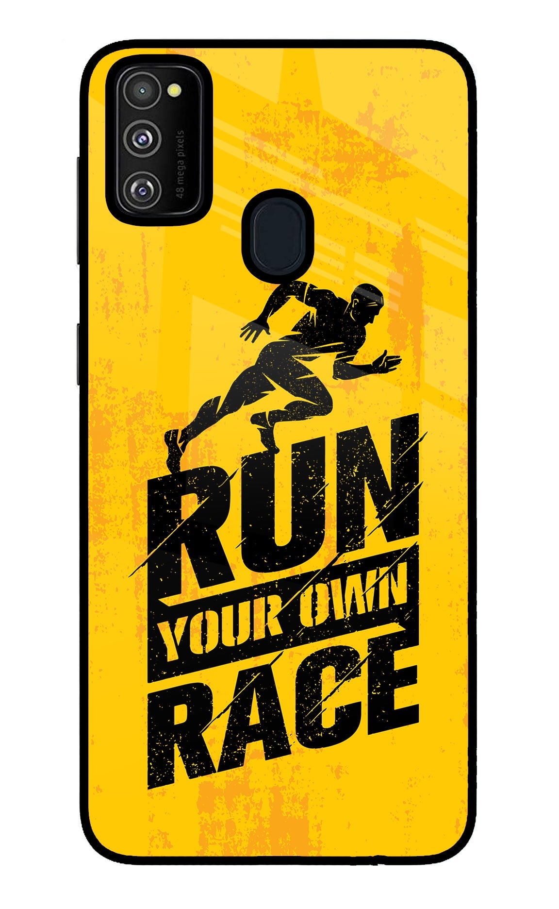 Run Your Own Race Samsung M30s Glass Case