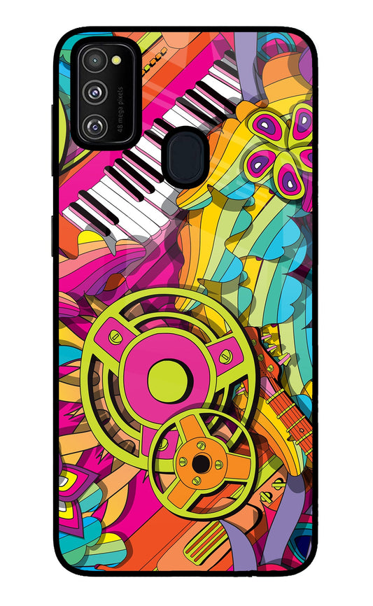 Music Doodle Samsung M30s Glass Case