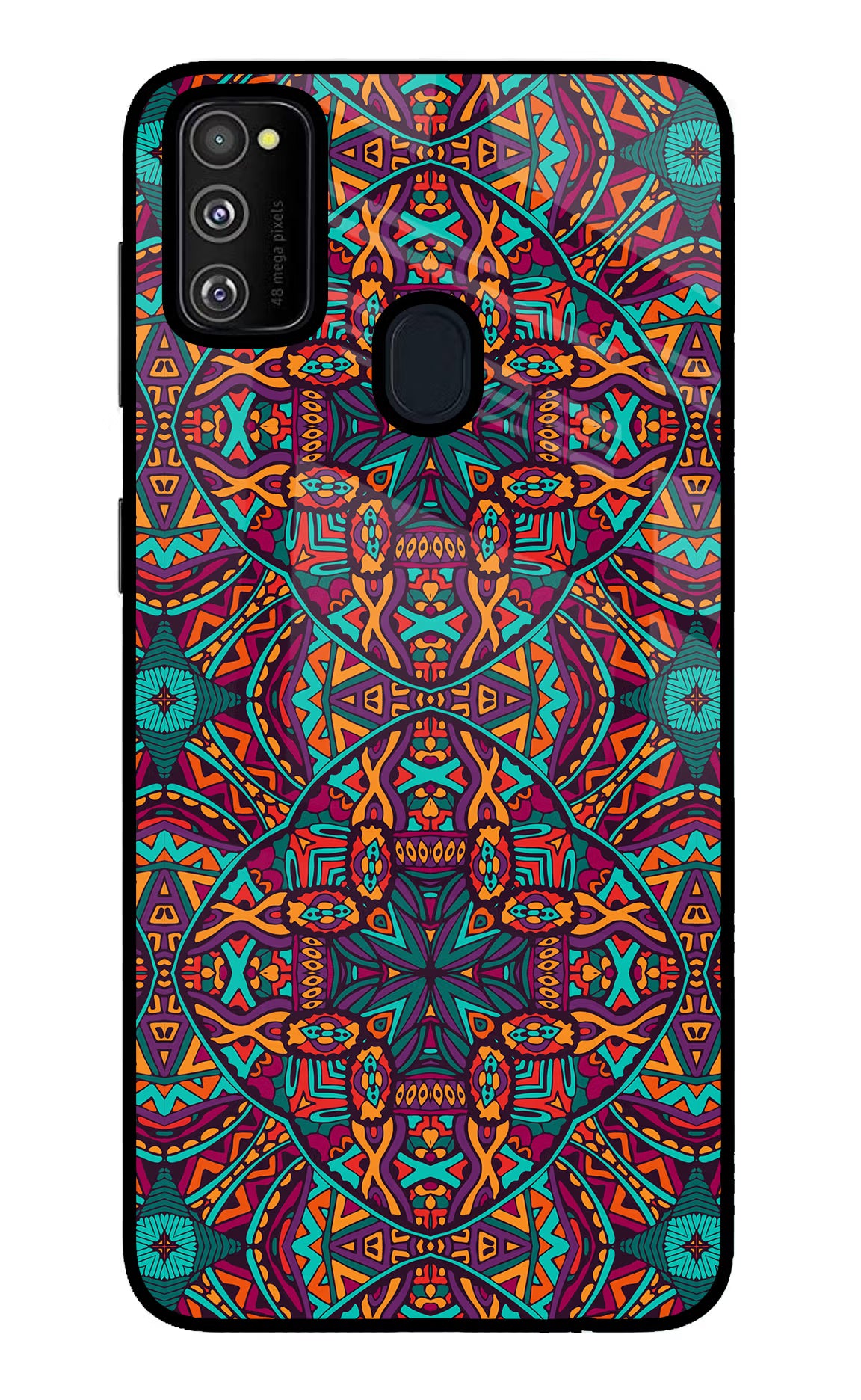 Colour Mandala Samsung M30s Glass Case Back Cover by Casekaro