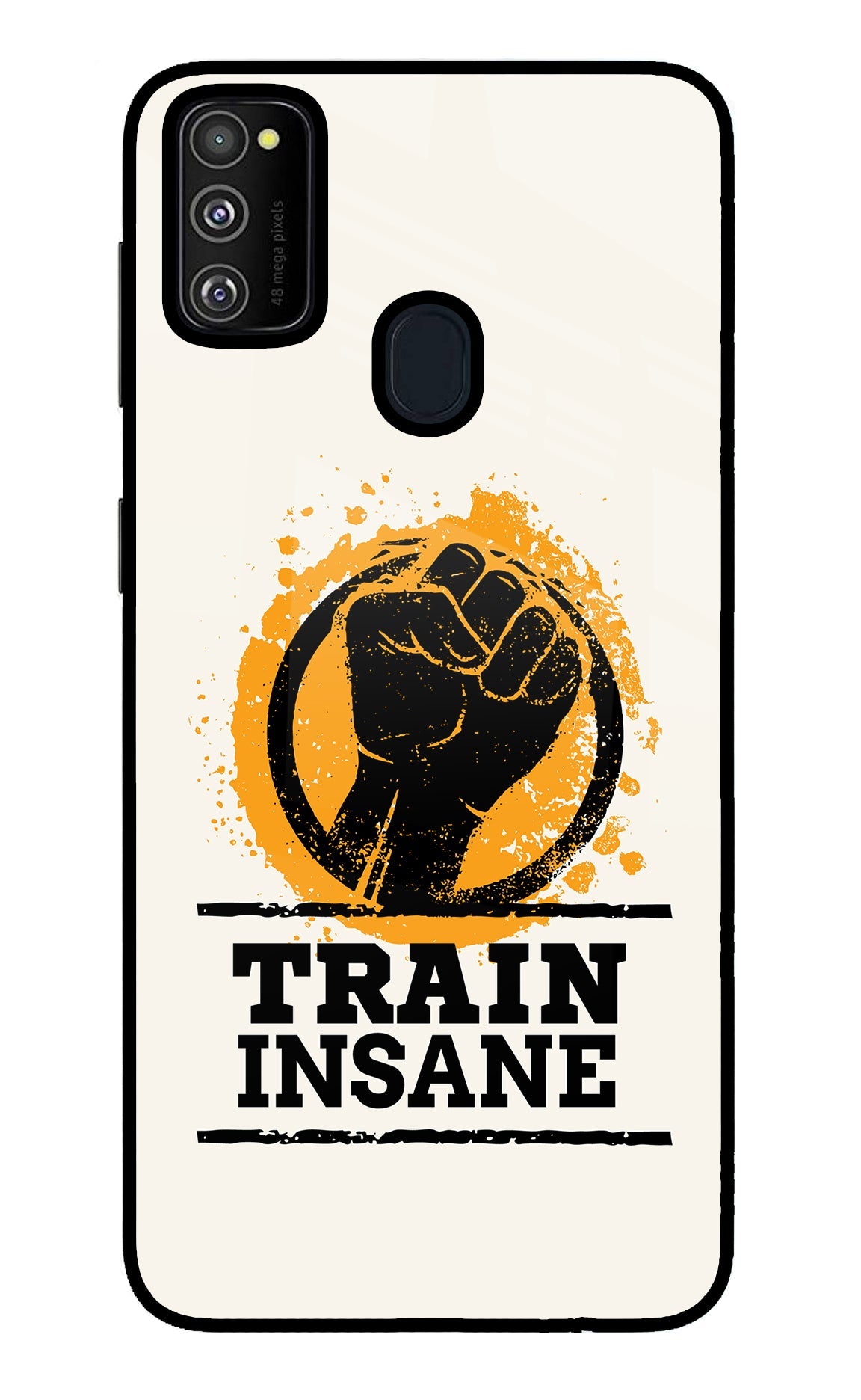 Train Insane Samsung M30s Glass Case