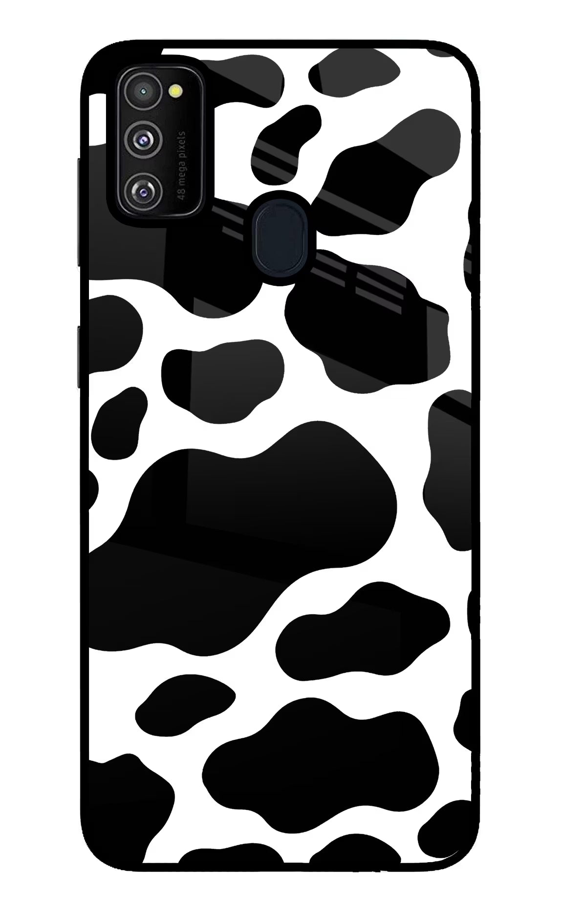 Cow Spots Samsung M30s Glass Case Back Cover by Casekaro