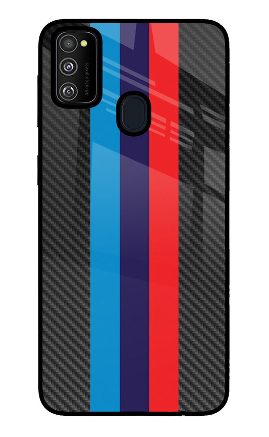 BMW Stripes Pattern Samsung M30s Glass Case