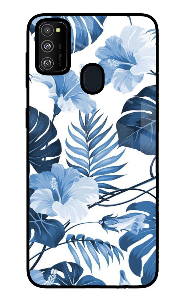 Fabric Art Samsung M30s Glass Case Back Cover by Casekaro