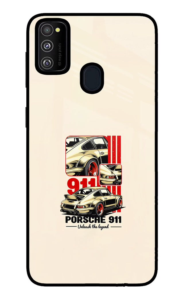 Classic Porsche 911 Samsung M30s Glass Case Back Cover by Casekaro