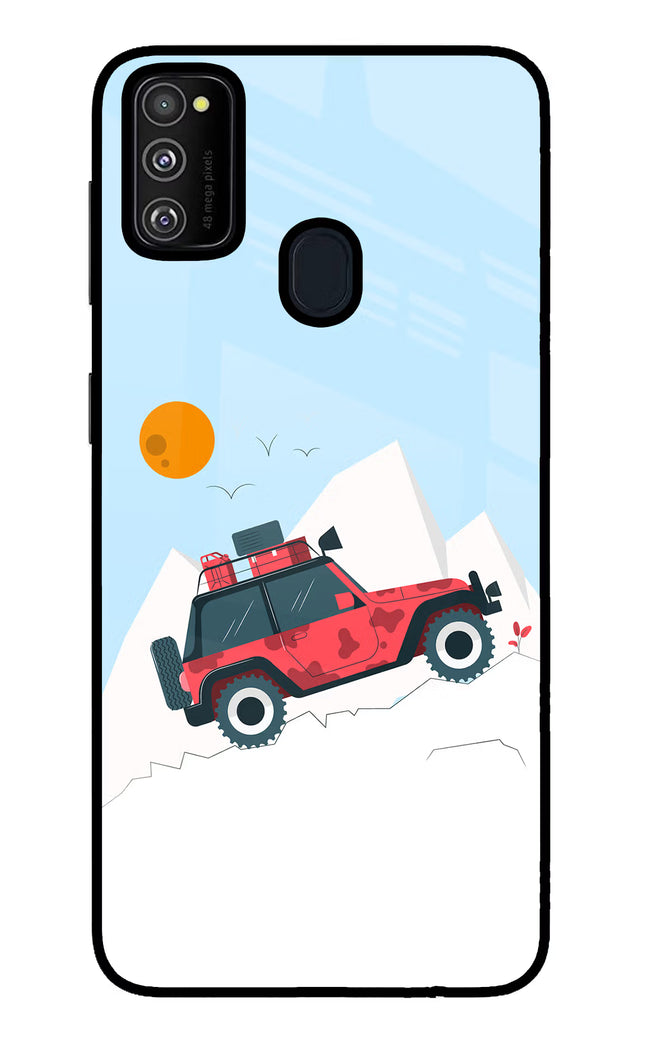 Mountain Trail Beast Samsung M30s Glass Case Back Cover by Casekaro