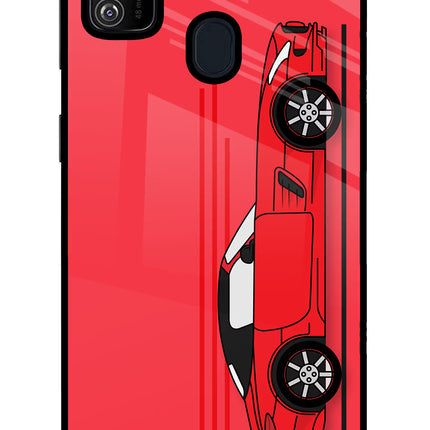 Red Velocity Samsung M30s Glass Case Back Cover by Casekaro