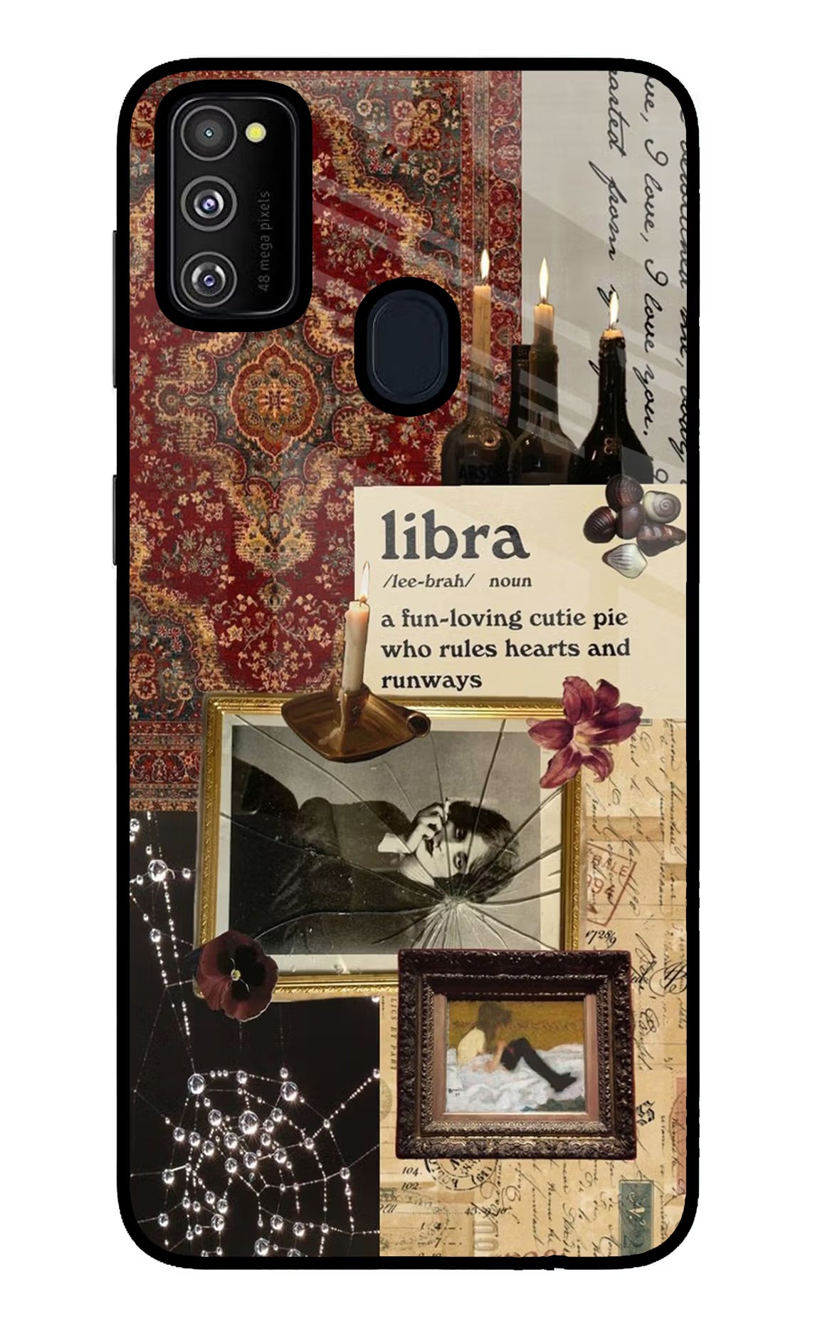 Libra Zodiac Samsung M30s Glass Case Back Cover by Casekaro