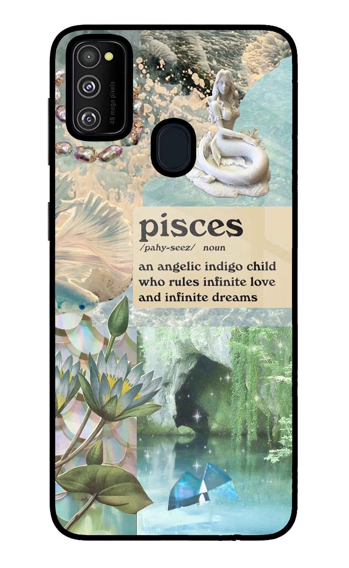 Pisces Zodiac Samsung M30s Glass Case Back Cover by Casekaro