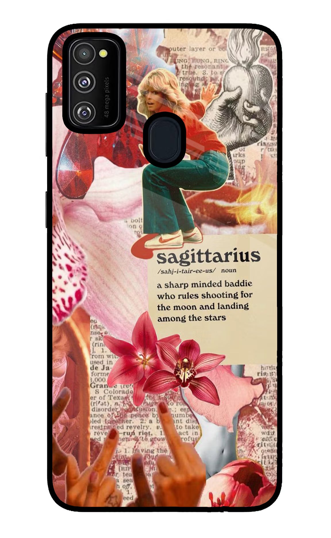 Sagittarius Zodiac Samsung M30s Glass Case
