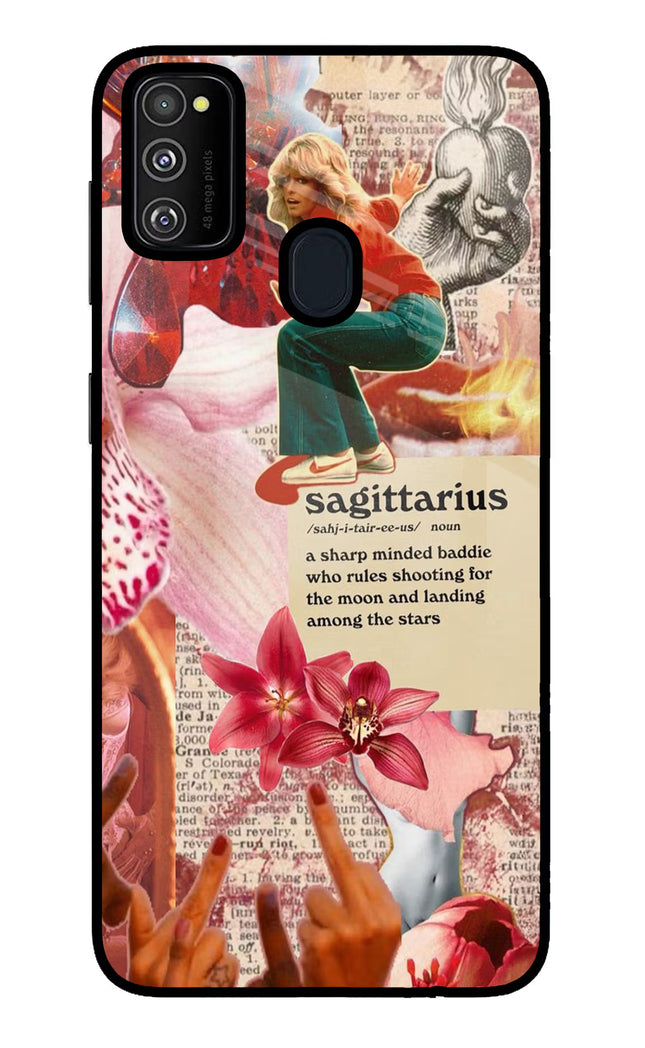 Sagittarius Zodiac Samsung M30s Glass Case Back Cover by Casekaro
