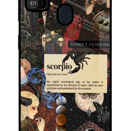 Scorpio Zodiac Samsung M30s Glass Case Back Cover by Casekaro