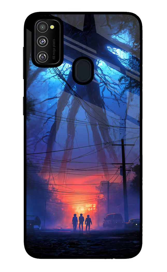 Ordinary Things Shadow Samsung M30s Glass Case Back Cover by Casekaro
