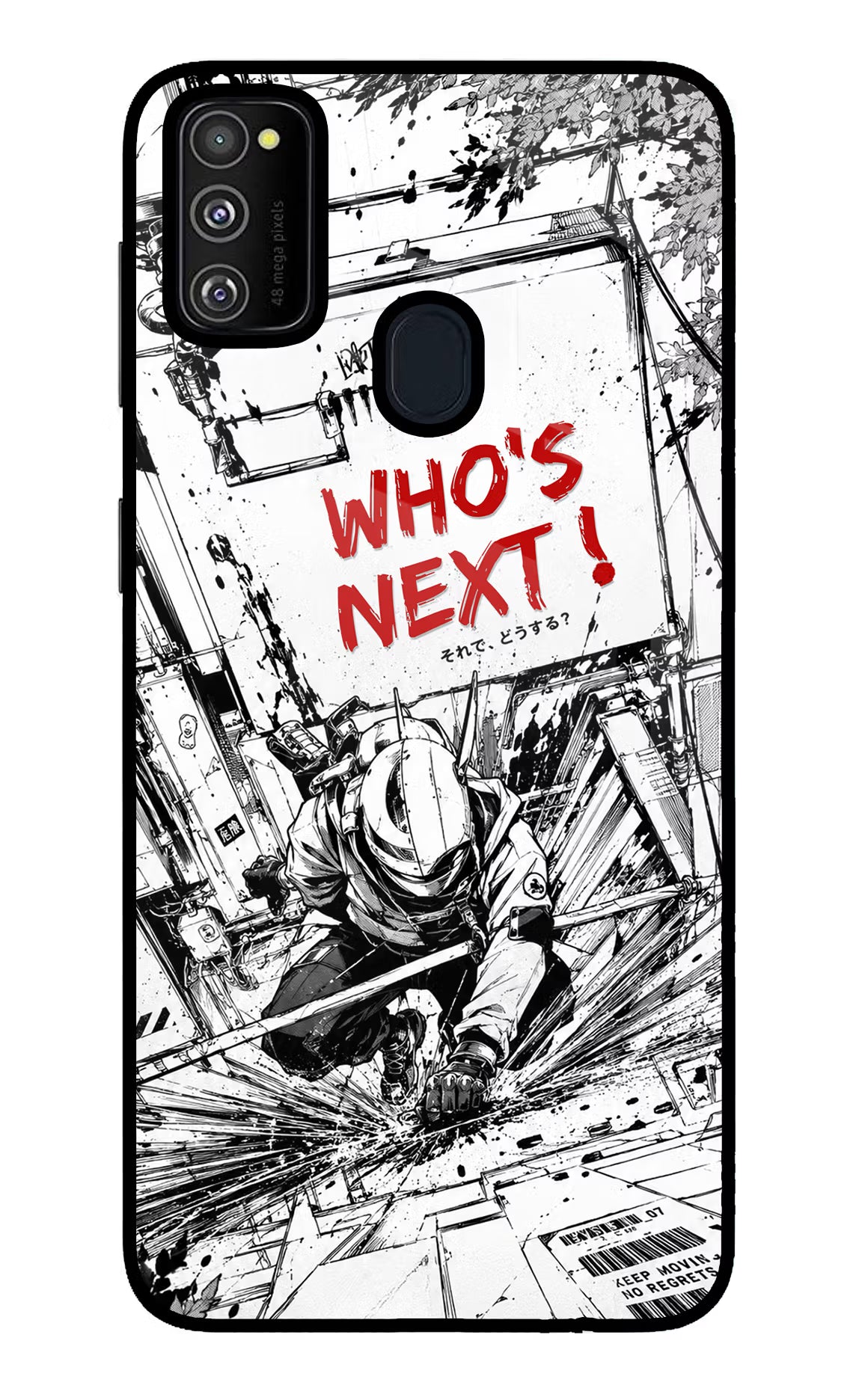 Who's Next Samsung M30s Glass Case Back Cover by Casekaro