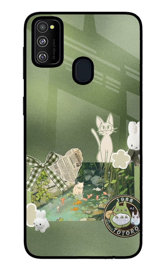 Aesthetic anime Samsung M30s Glass Case