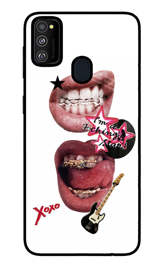 Rockstar Samsung M30s Glass Case