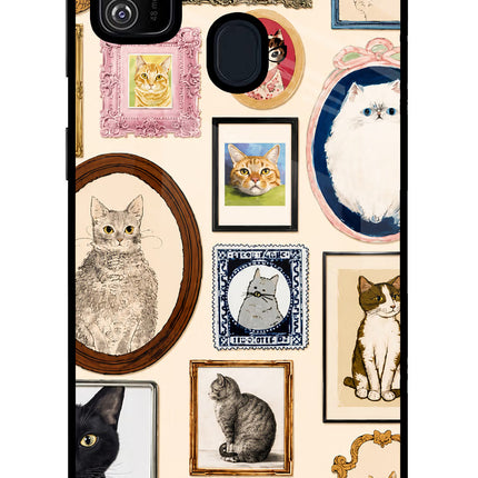 Mirror Cats Samsung M30s Glass Case Back Cover by Casekaro