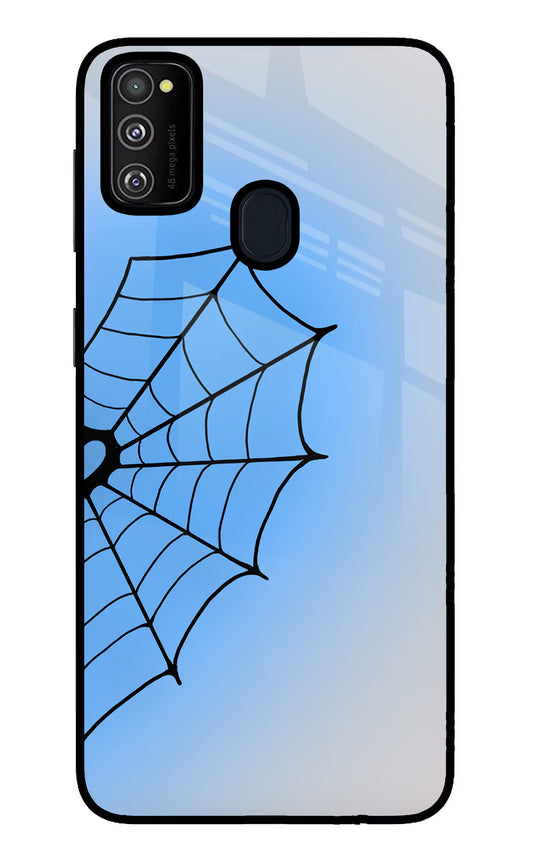 Blue Web Samsung M30s Glass Case